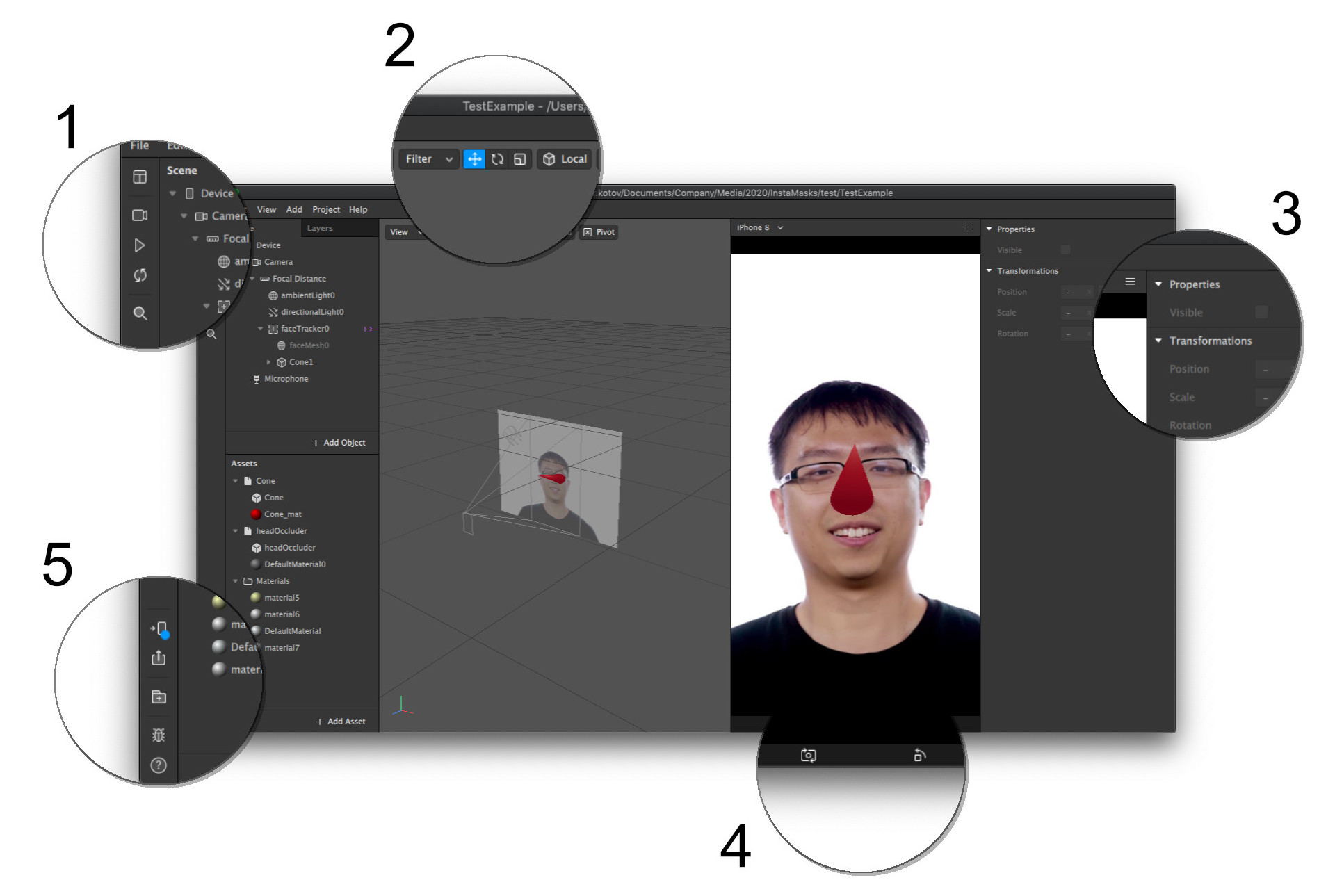 Spark AR Studio interface