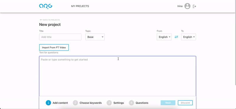 Step 1. Submit content